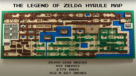 The Legend Of Zelda Hyrule Map From The Original Nes Game Recreated