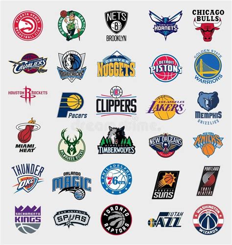 Nba Teams Logos Editorial Image Illustration Of Blazers 78105095