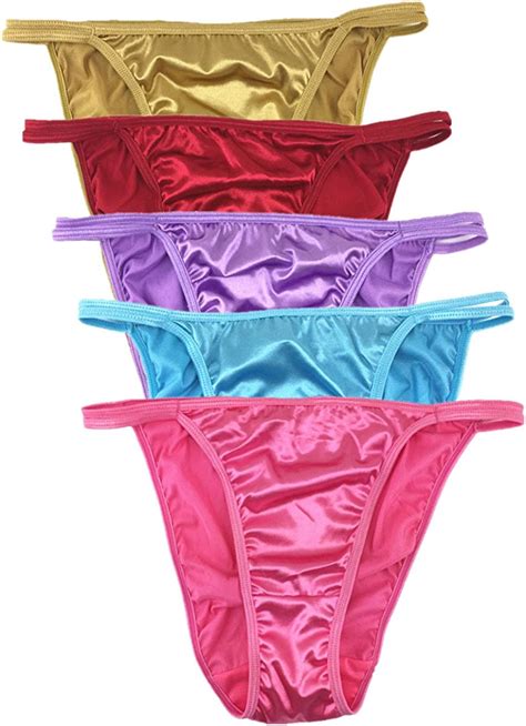 Colorful Star 5 Pack Womens Sexy Satin Panties At Amazon Womens