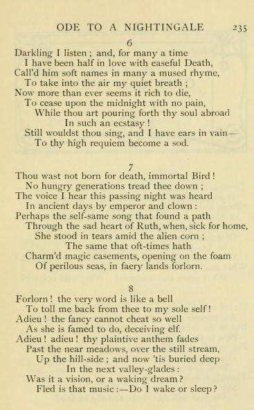 Archival Sources For Engd18 John Keats Ode To A Nightingale