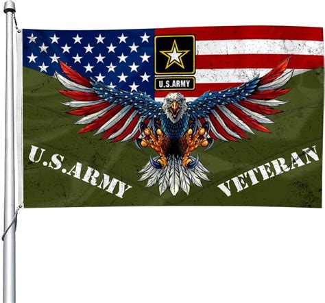 Hexagram Us Army Flag 3x5 Vivid Color And Uv Fade