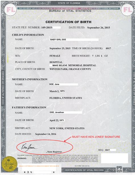 How To Obtain An Apostille For A Florida Birth Certificate Florida