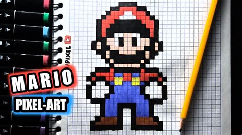 Como Dibujar A Mario Bros Paso A Paso Facil Pixel Art How To Draw