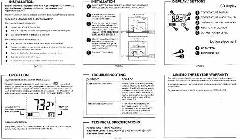UPM HTM511B Thermostat Owner's manual PDF View/Download, Page # 2