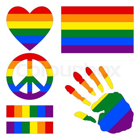 Six Color Rainbow Gay Pride Flag Stock Vector Colourbox