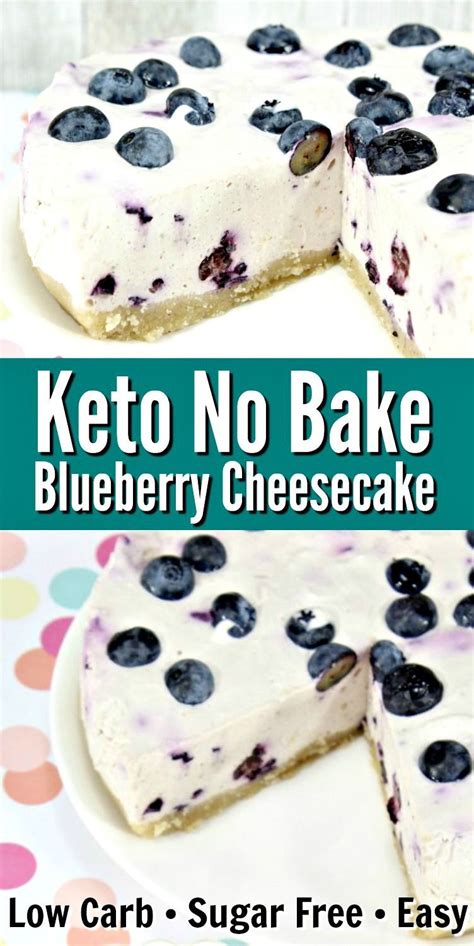 this keto no bake blueberry cheesecake is super easy to make and perfect for those on a l… no