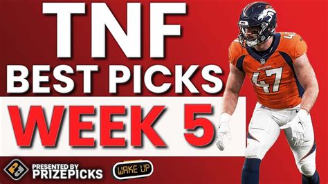 Best Week 5 Tnf Player Picks On Prizepicks Nfl Pickem Best Picks