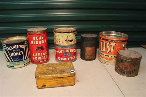 Lot Of Assorted Vintage Tins 8 Bodnarus Auctioneering