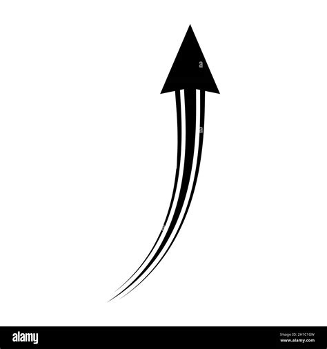 Vector Icon Up Arrow Lifting Curved Arrow Direction Indicator Stock