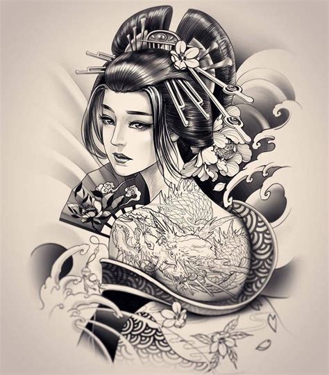 Geisha Tattoos Geisha Tattoo Design Japan Tattoo Design Sketch
