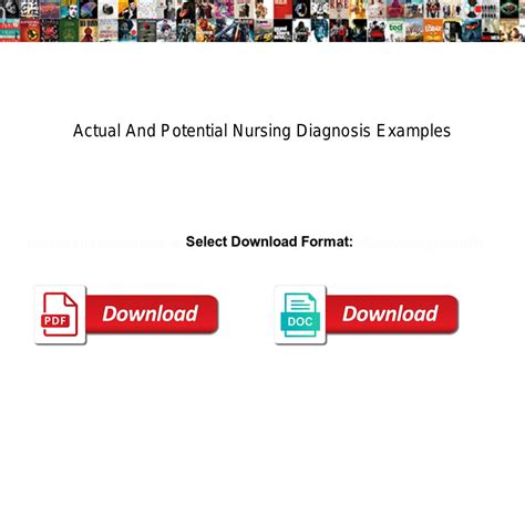 Actual And Potential Nursing Diagnosis Examplespdf Docdroid