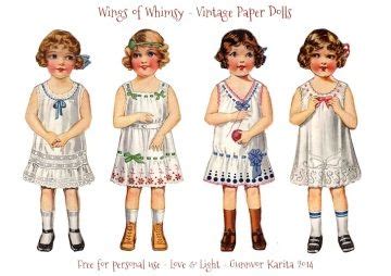 Vintage Paper Doll Angels Part