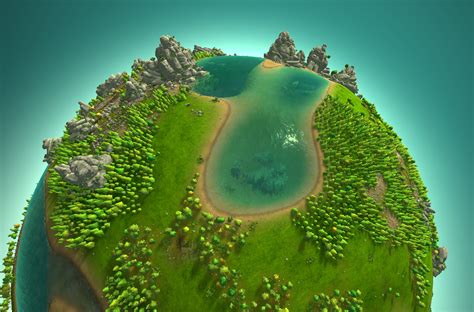 Procedurally Generated Planet from The Universim - Planet Management
