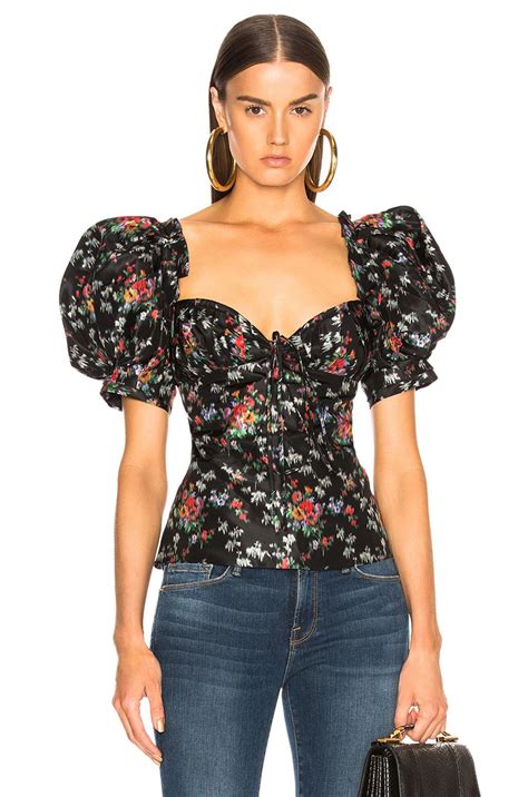 Image 1 Of Brock Collection Trixie Top In Black Multi Ladies Tops