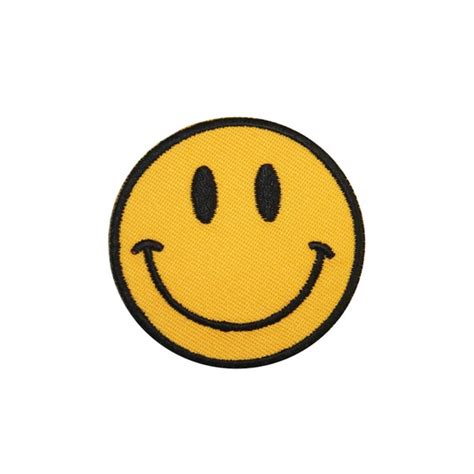 Small Smiley Face Iron On Patch Embroidery Sewing Diy