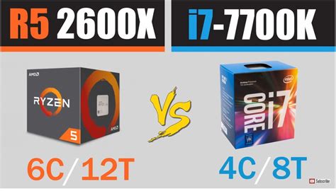 What are the key differences between 2600 and 7700. Ryzen 5 2600X vs Core i7 7700K en juegos actuales