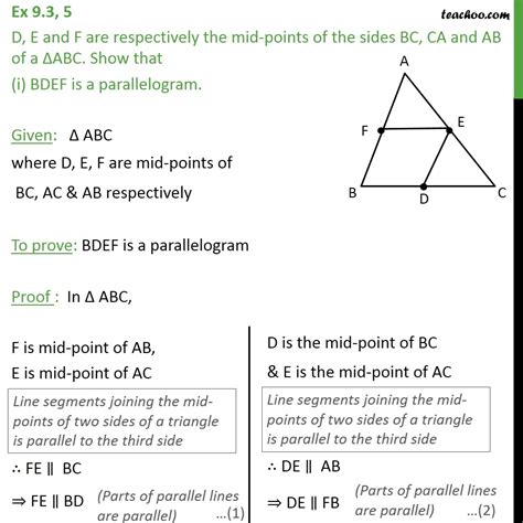 Abc Is A Triangle D E And F Are The Midpoints Of Bc Ac And Ab My XXX