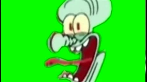 Squidward Screaming Green Screen Effect Original Youtube