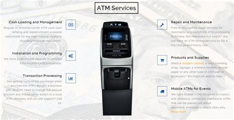 If you wish to use more than one service, for example, view your the most popular and common reason for using an atm is to take out cash from your account. We want to be your ATM service company