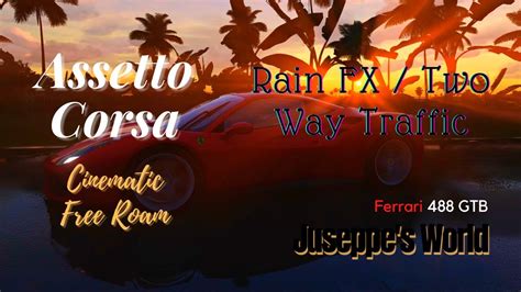 Assetto Corsa Free Roam Ferrari 488 GTB Union Island Rain FX