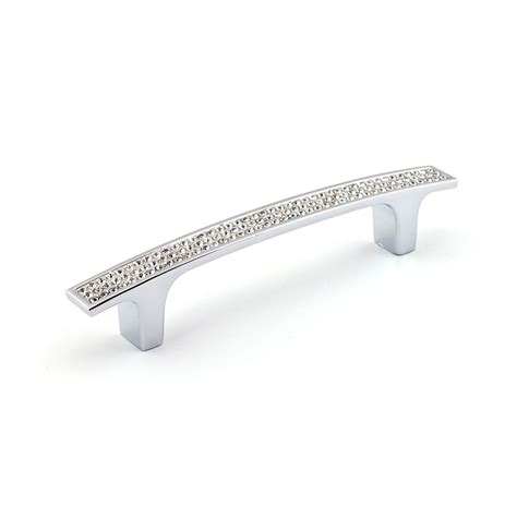 Richelieu Vence Collection 3 25 32 Inch 96 Mm Center To Center Chrome And Crystal Contem