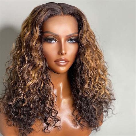 Beeos Skinlike Real Hd Lace Highlight Mix Color Wet And Wavy Lace Front