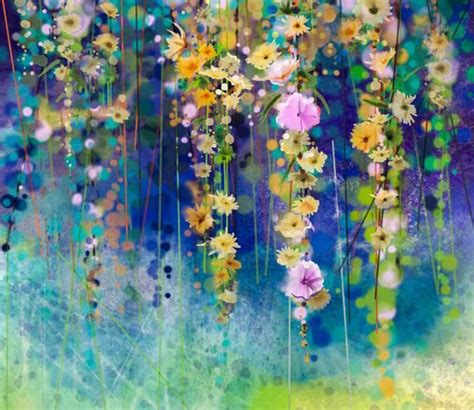 Beautiful Flower Vines AJ Wallpaper Floral Watercolor Paintings