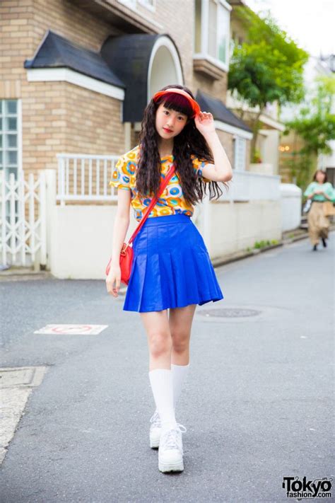 Harajuku Modelactress In Colorful Street Style With Visor Kiki2