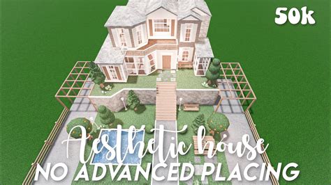 50k No Advanced Placing Large Modern House Bloxburg Build Youtube