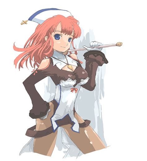 Prier La Pucelle Nippon Ichi Artist Request 1girl Blue Eyes Pantyhose Pink Hair Solo