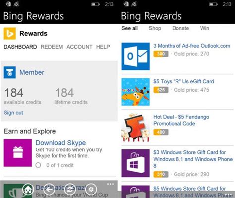 Microsoft Releases Bing Rewards App For Windows Phone Devices Mspoweruser
