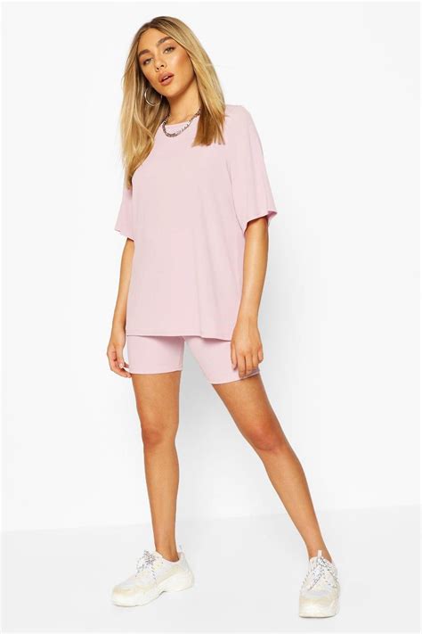 Cycle Shorts And Oversized T Shirt Set For Women