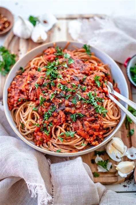 Salad dressing recipes recipes whole food recipes meals sauce recipes spaghetti homemade sauce food cooking. Lentil Bolognese Sauce | One-pot vegan recipe | Two Spoons