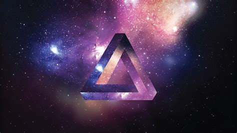 Space Triangle Purple Universe 8k Uhd 169 7680x4320
