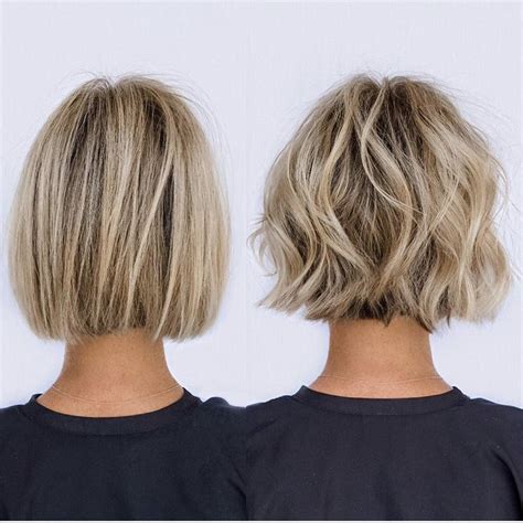 Blunt Bob Styled To Soft Wavy Textured