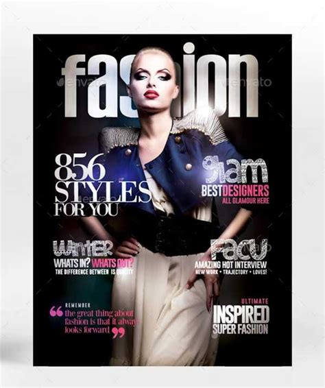 Women Fashion Magazine Cover Templates Free Psd Ai Word Indesign Formats