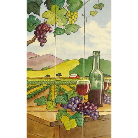 Wine And Vineyard — Paul Lewing Custom Tile