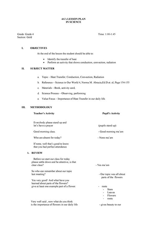 4 As Semi Detailed Lesson Plan In English For Grade 7 4as Lesson Plan