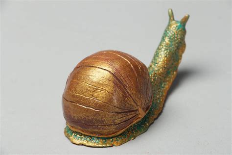 Buy Decorative Ceramic Figurine Snails 1126214733 Handmade Goods At