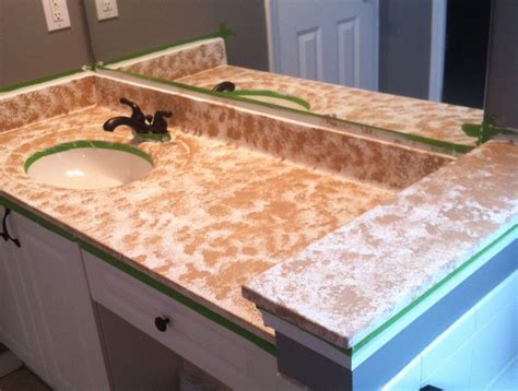 My Enroute Life Painted Faux Granite Countertops Master Bathroom