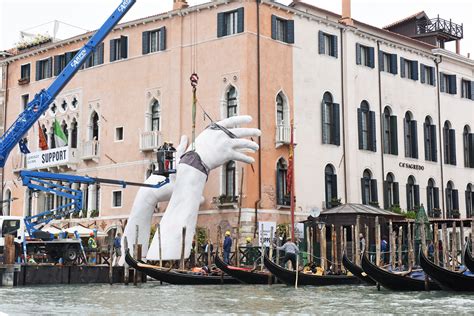 Lorenzo Quinns New Sculpture Unveiled During Venice Biennale 2017