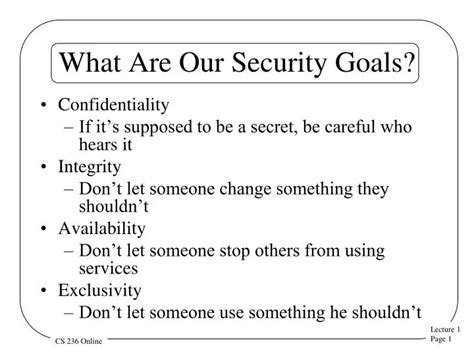 Ppt What Are Our Security Goals Powerpoint Presentation Free