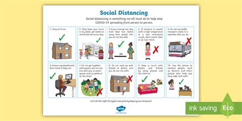 Social Distancing Poster Home Learning Resources