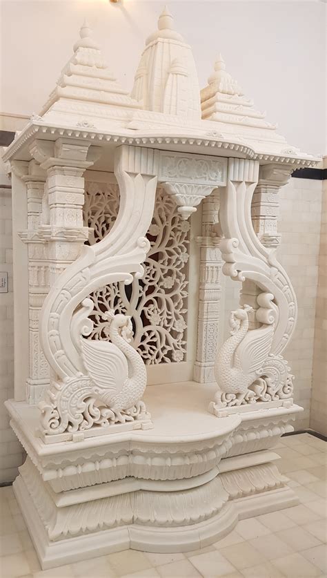 Designer White Marble Temple For Worship Size 66 X 4 Feet Rs