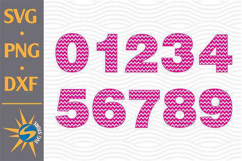 Chevron Numbers Svg Png Dxf Digital Files Include By Svgstoreshop