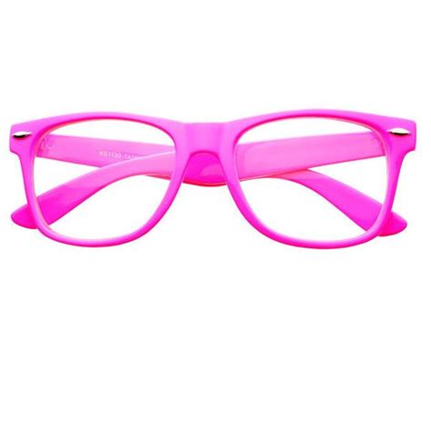 pink eyeglasses frames clear lens wayfarers w274 9 95 liked on polyvore featuring accessories