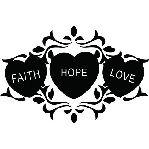 Faith Hope Love Framed Religious Quote Wall Sticker World Of Wall