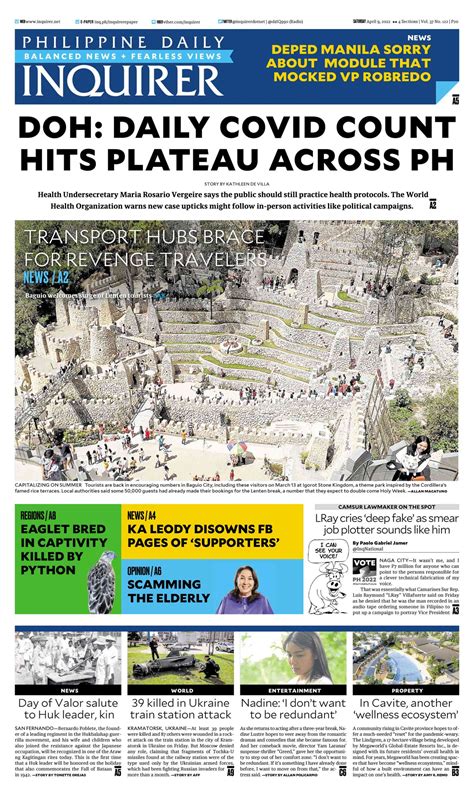 Inquirer On Twitter Todays Inquirer Front Page April 9 2022 More