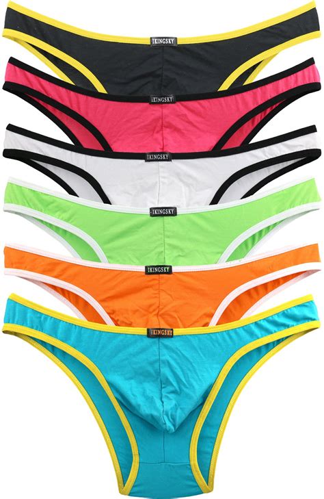 Buy Ikingsky Men S Low Rise Modal Bikini Briefs Sexy Brazilian Back Mens Underwear Online At