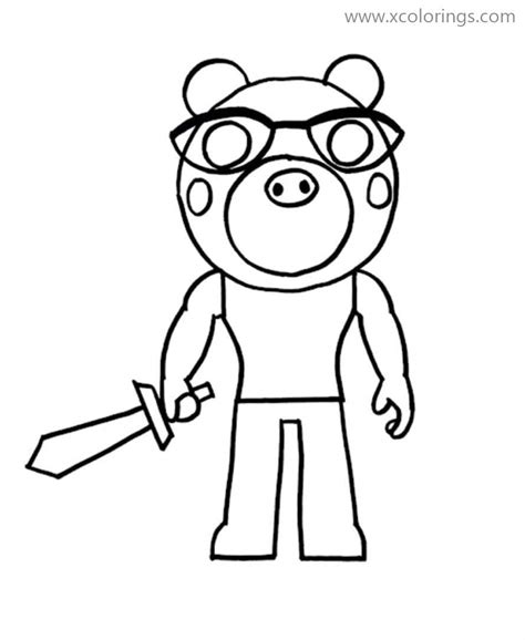 Coloring Page Roblox Piggy : Coloring Pages : Staggering Roblox